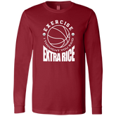 Exercise I Thought You Said Extra Rice Basketball Mens Jersey Long Sleeve T-Shirt